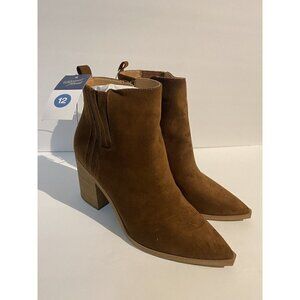 Women's Whitney Heeled Boots Universal Thread Cognac Brown Size 12 New
